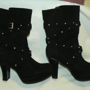NIB No Boundaries Black Belted Kayla Boots, Size 8